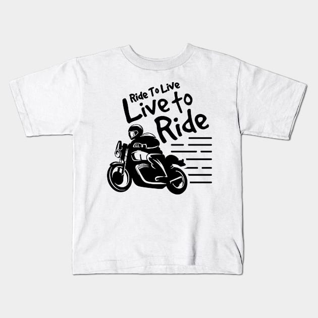 Ride To Live Kids T-Shirt by ThyShirtProject - Affiliate